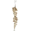 Champagne Glitter Leaf and Pearls Long Tree Decoration Hot