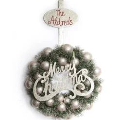 Champagne Glitter Merry Christmas Plaque Cheap