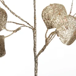 Champagne Glitter Round Leaf Spray Best