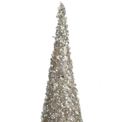 Champagne Glitter Sequin Cone Christmas Tree Shop