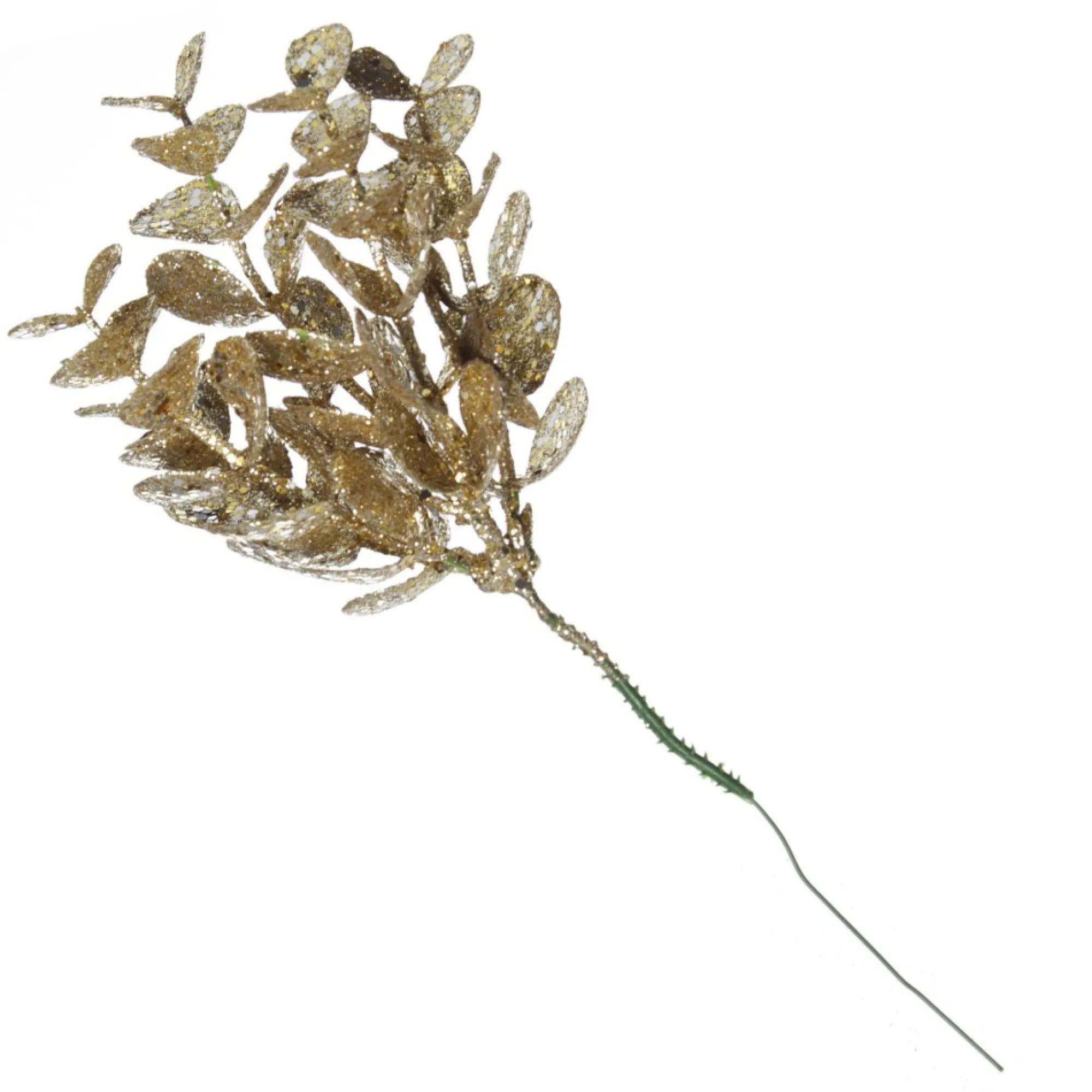 Champagne Glitter Silver Dollar Leaf Pick - Set of 2 Shop