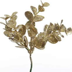 Champagne Glitter Silver Dollar Leaf Pick - Set of 2 Shop