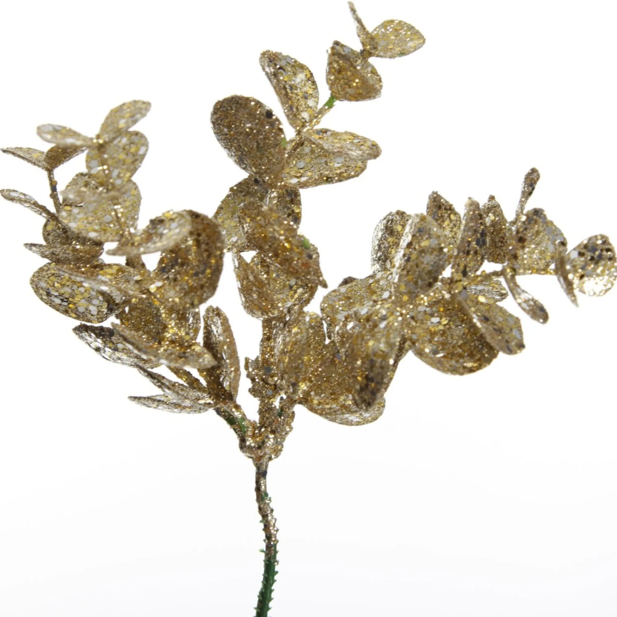 Champagne Glitter Silver Dollar Leaf Pick - Set of 2 Shop