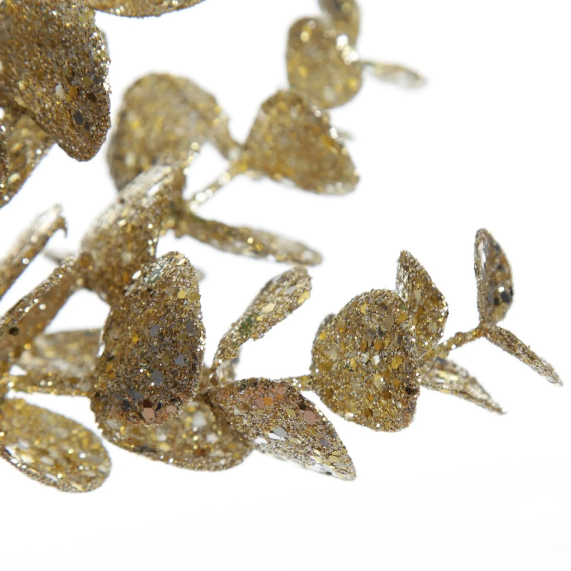 Champagne Glitter Silver Dollar Leaf Pick - Set of 2 Shop