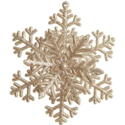 Champagne Glitter Snowflake Christmas Tree Decoration Store