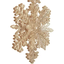 Champagne Glitter Snowflake Christmas Tree Decoration Store
