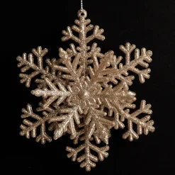 Champagne Glitter Snowflake Christmas Tree Decoration Store