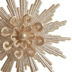 Champagne Glitter Starburst Christmas Tree Decoration Flash Sale