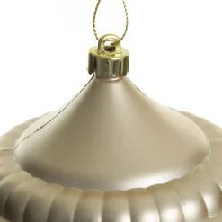 Champagne Glitter Swirl Christmas Onion Bauble Hot