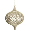 Champagne Glitter Wire Onion Bauble Sale