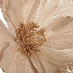 Champagne Magnolia Flower Stem with Glitter Sequin Tips Store