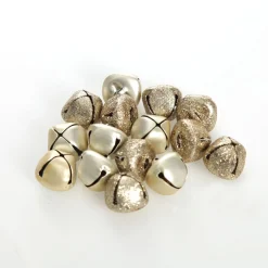 Champagne Mini Jingle Bell Decorations - Bag of 15 Online