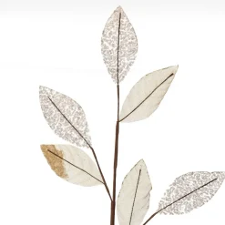 Champagne Mixed Leaf Burlap Sequin Spray New