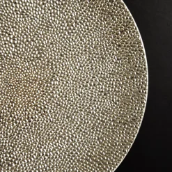 Champagne Pebble Round Christmas Charger Plate Hot