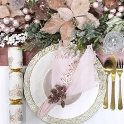 Champagne Pebble Round Christmas Charger Plate Hot