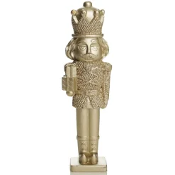 Champagne Polyresin Nutcracker with Presents Clearance