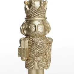 Champagne Polyresin Nutcracker with Presents Clearance