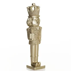 Champagne Polyresin Nutcracker with Presents Clearance