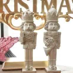 Champagne Polyresin Nutcracker with Presents Clearance