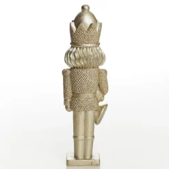 Champagne Polyresin Nutcracker with French Horn Outlet