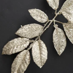 Champagne Sequin Mixed Leaf Christmas Garland Discount