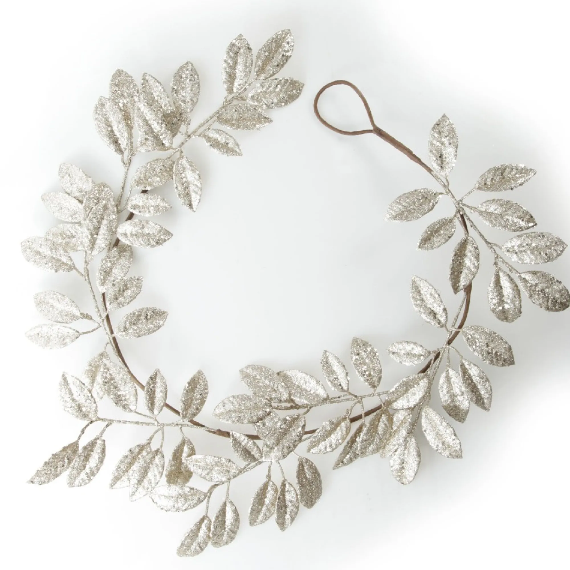 Champagne Sequin Mixed Leaf Christmas Garland Discount