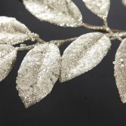 Champagne Sequin Mixed Leaf Christmas Garland Discount