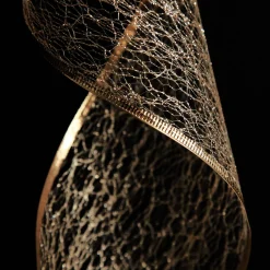 Champagne Spider Mesh Wired Christmas Ribbon Garland Shop