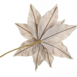 Champagne Velvet Poinsettia Flower Stem Flash Sale