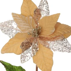 Champagne Velvet Sequin Flower Sale