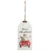 Christmas Car Wooden Gift Tag Tree Decoration Outlet