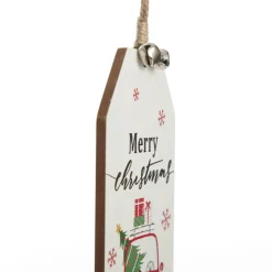 Christmas Car Wooden Gift Tag Tree Decoration Outlet