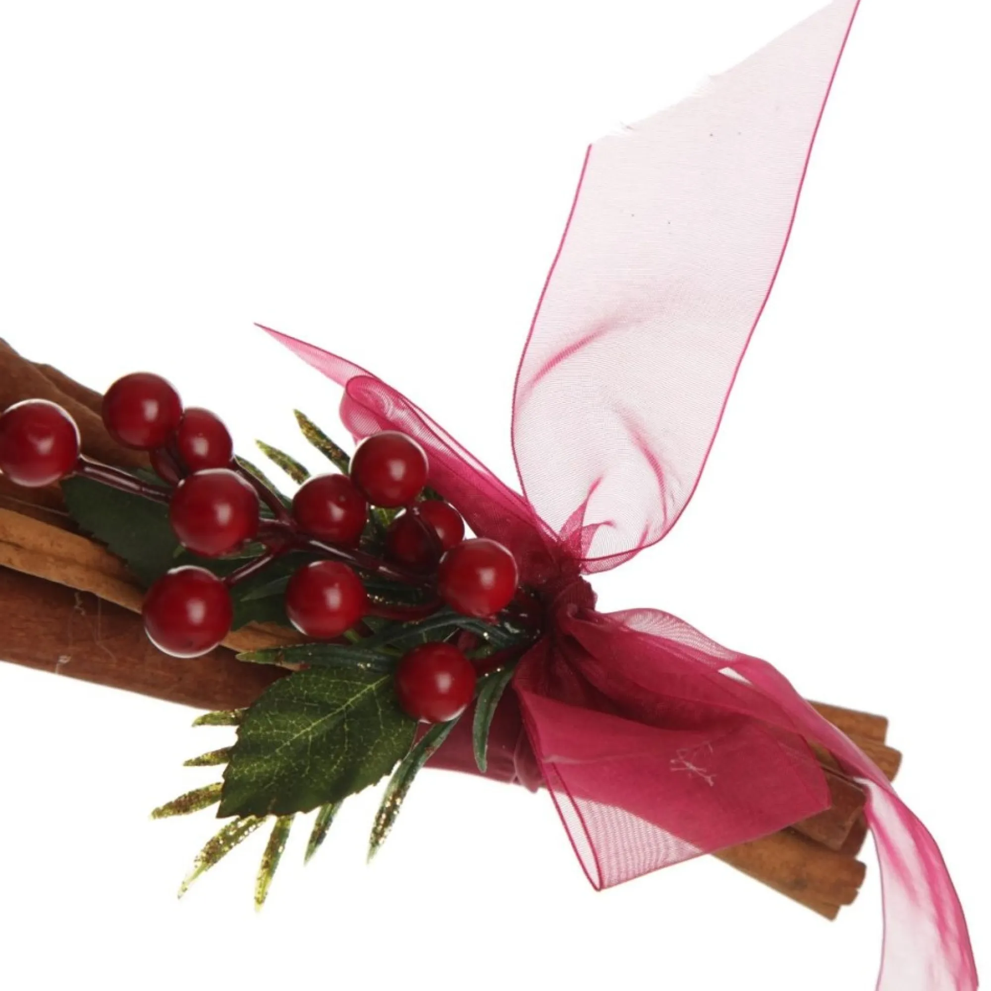 Christmas Cinnamon Stick Bunch with Red Berry and Green Leaf Outlet