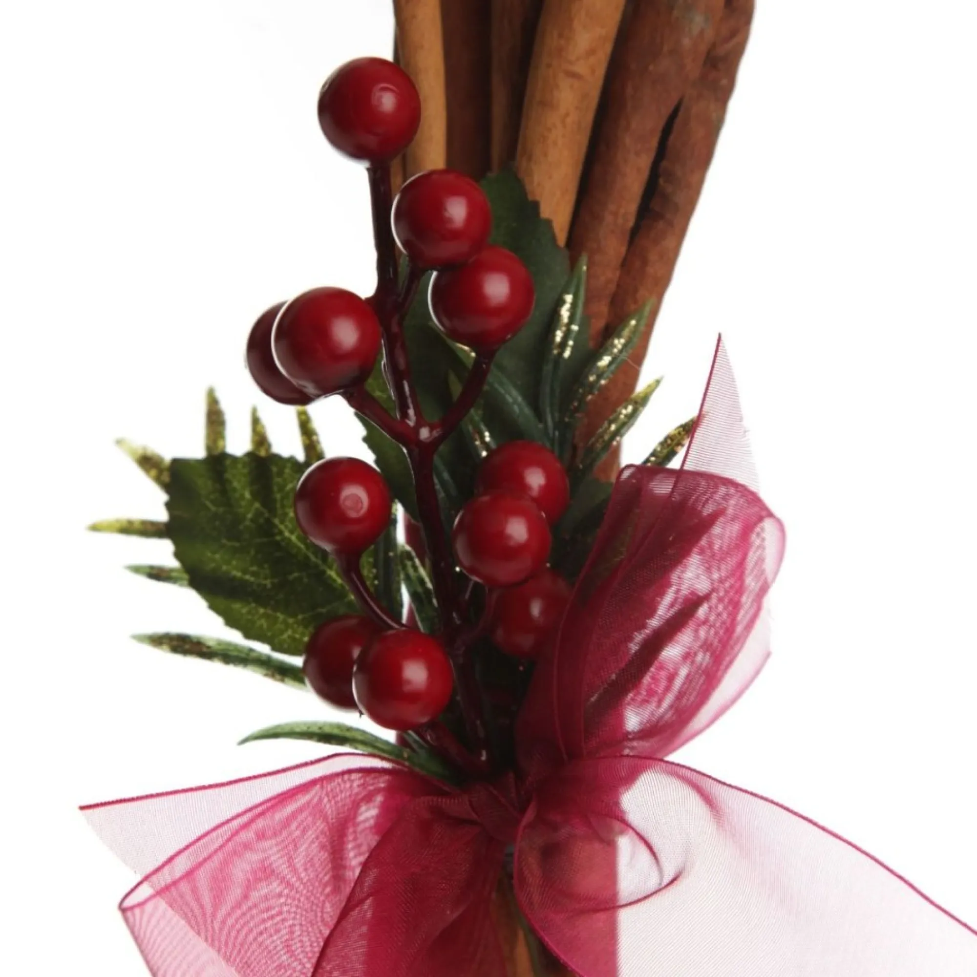 Christmas Cinnamon Stick Bunch with Red Berry and Green Leaf Outlet