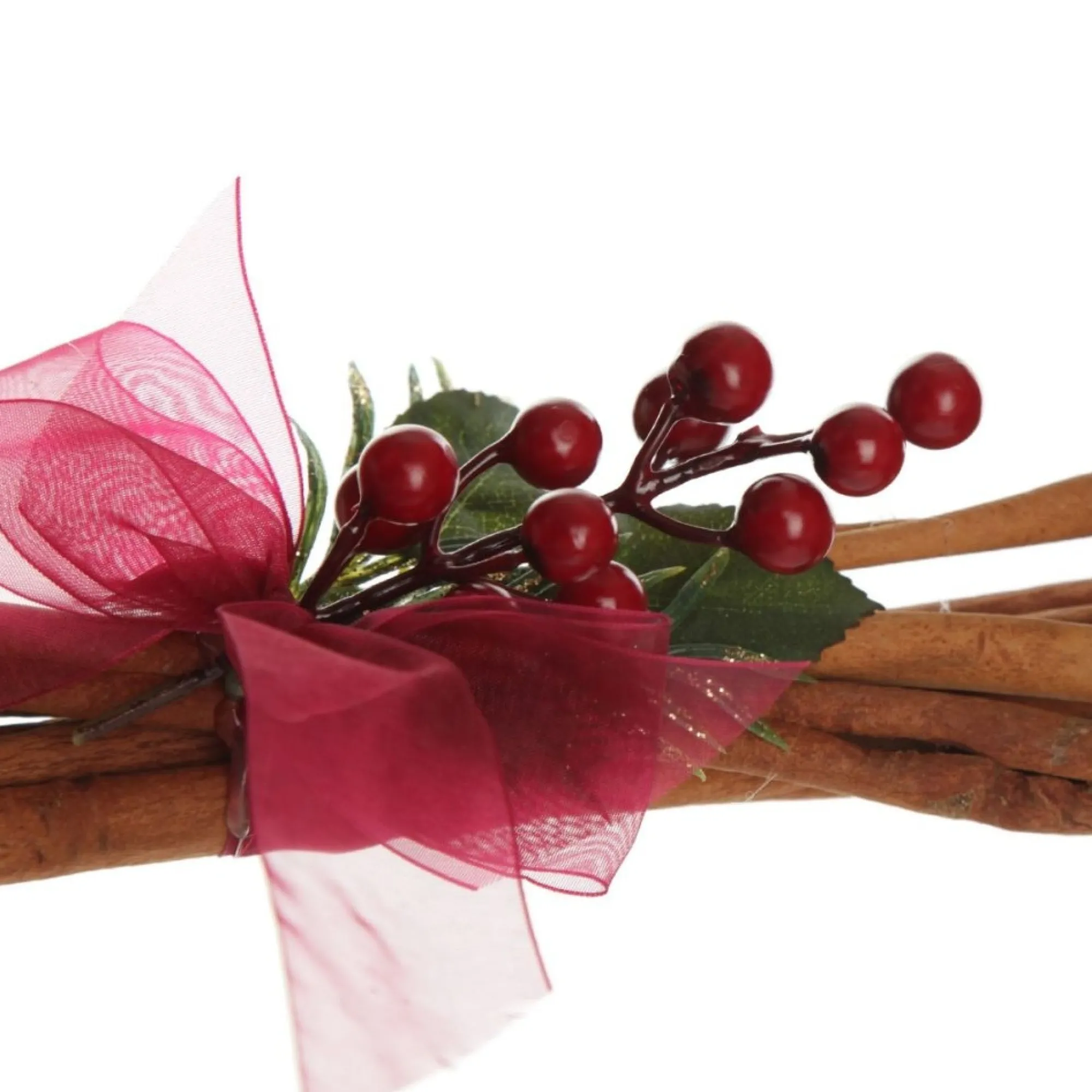 Christmas Cinnamon Stick Bunch with Red Berry and Green Leaf Outlet