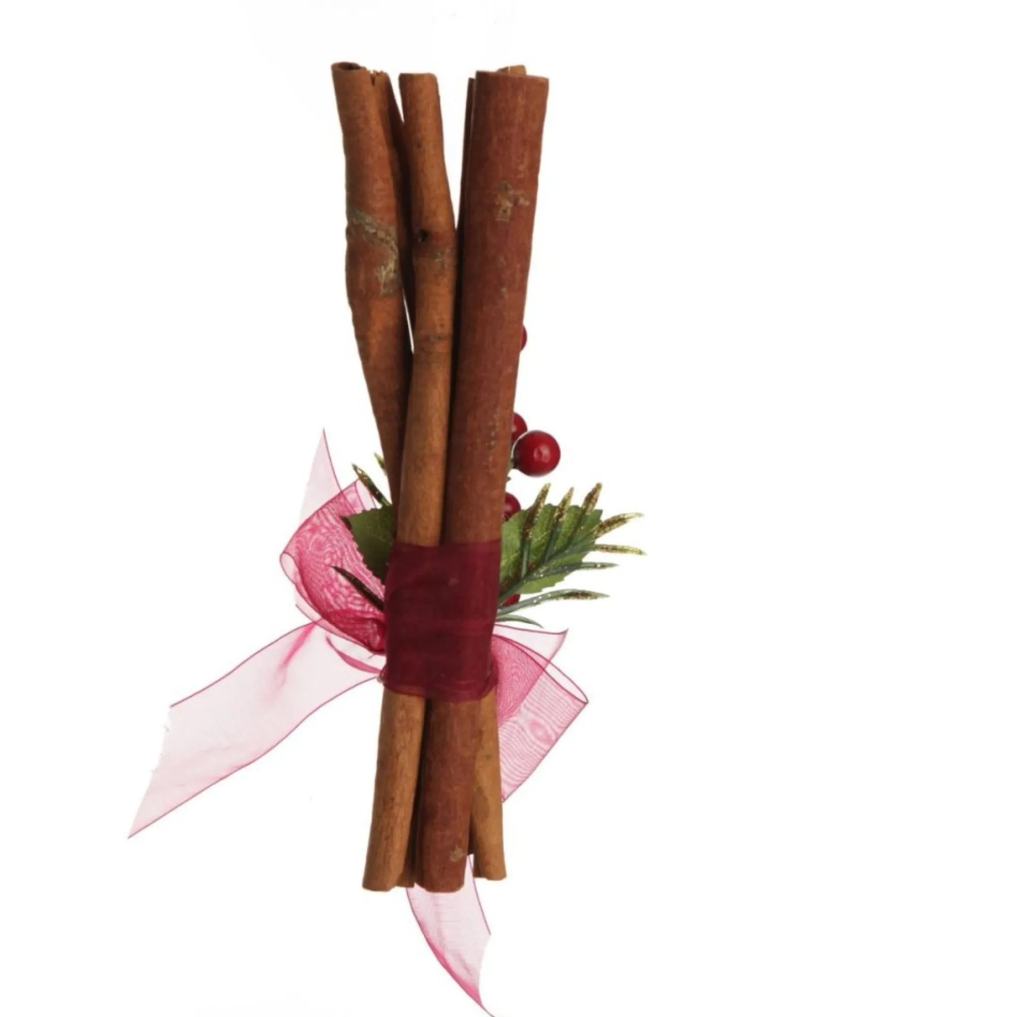 Christmas Cinnamon Stick Bunch with Red Berry and Green Leaf Outlet
