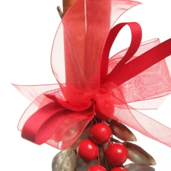 Christmas Cinnamon Stick Bunch with Red Berry with Gold Leaf Outlet