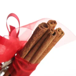 Christmas Cinnamon Stick Bunch with Red Berry with Gold Leaf Outlet