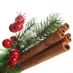 Christmas Cinnamon Stick Bunch with Snowy Pine New
