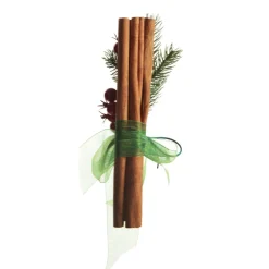 Christmas Cinnamon Stick Bunch with Snowy Pine New