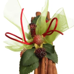 Christmas Cinnamon Stick Bunch with Red Berry and Frosted Fir Cheap