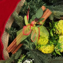 Christmas Cinnamon Stick Bunch with Red Berry and Frosted Fir Cheap