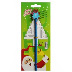 Christmas Pencil with Eraser - on Backing Card Cheap