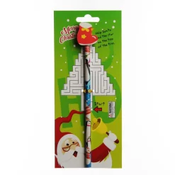 Christmas Pencil with Eraser - on Backing Card Cheap