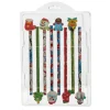 Christmas Pencils with Erasers - Pack of 8 Clearance
