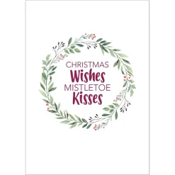 Christmas Wishes and Mistletoe Kisses Poster Print Outlet