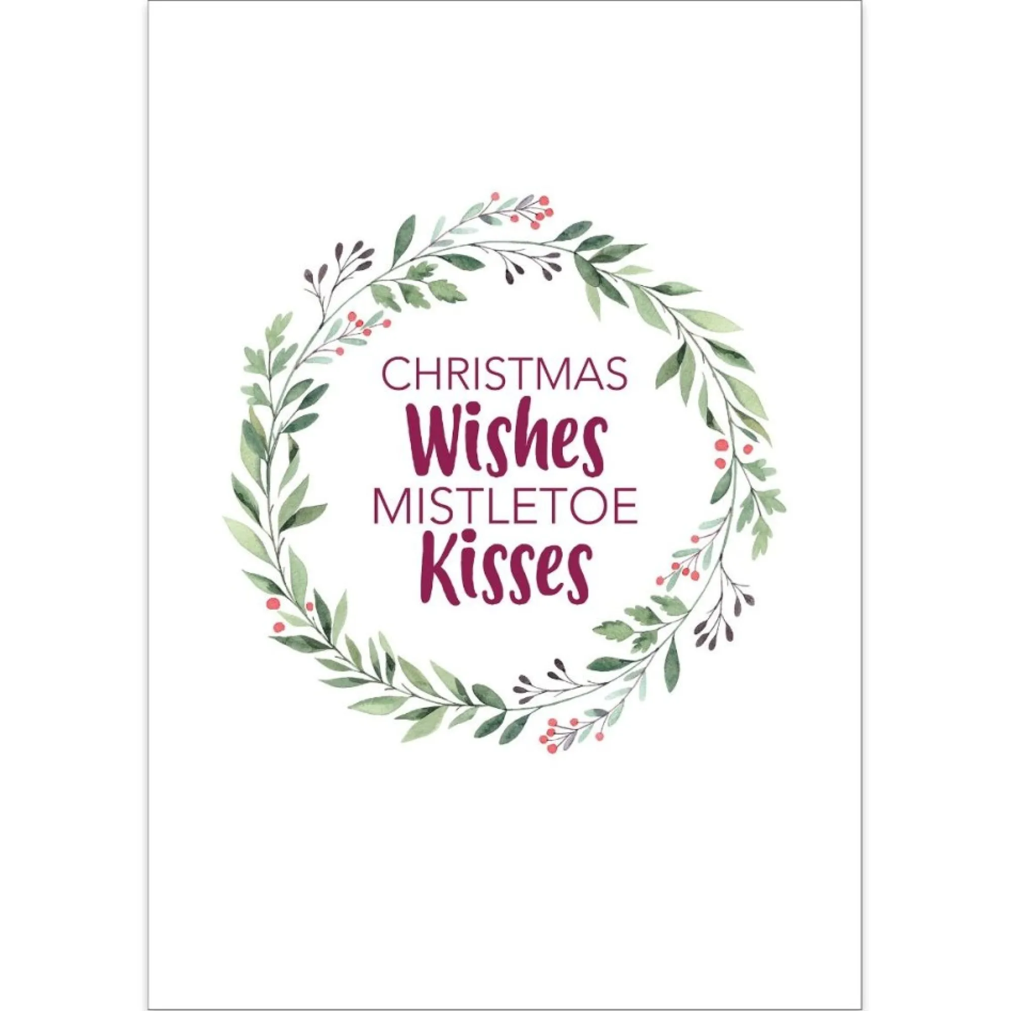 Christmas Wishes and Mistletoe Kisses Poster Print Outlet