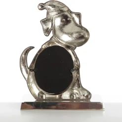 Chrome Dog Christmas Stocking Hanger with Photo Holder Clearance