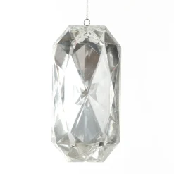 Clear Emerald Cut Gem Christmas Hanging Decoration Cheap