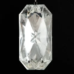 Clear Emerald Cut Gem Christmas Hanging Decoration Cheap